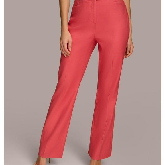 DONNA KARAN NEW YORK Womens Solid Dress Pants, Pink, 2