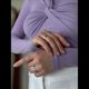 thumbnail image 5 of Camiseta Asimétrica de Larga con Cuello en V y Frontal para Mujer Púrpura L, 5 of 9