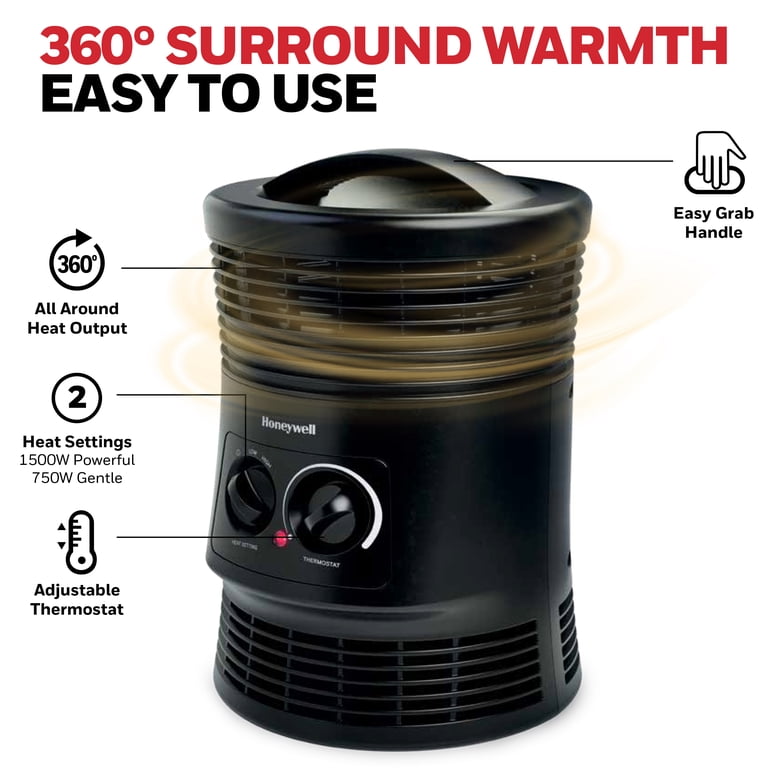 Honeywell 360 Surround Space Heater, Electric, 1500W photo 8