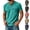 Green, variant on HAJWOH Mens Henley Shirts Crewneck Washed Casual Short Sleeve Stylish Vintage T-Shirts with Pockets