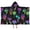Purple Mushroom Star, variant on Red Mushroom Butterfly Black Pattern Hooded Bath Towel,50"x30" for Ages 3 To 12 Kids, Quick Dry Lightweight Soft Microfiber Hood Beach Towel Cover Up for Kids