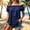 Navy, variant on Women Y2K Polka Dot Peplum Tops Elegant Puff Short Sleeeve Off The Shoulder Blouses Y2K Boho Summer Dressy Trendy Sexy Lightweight Blouse Holiday Beachwear, Black S