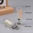 thumbnail image 5 of SUMMIT 2PCS USB Lights for Car,Touch Dimmable Retro Car Lamp Interior LED Ambient Lighting,Portable Mini Glass Bottle LED Bulb Night Light for Vehicle Bedroom Hallway Camping Holiday Decoration (Pink, 5 of 12