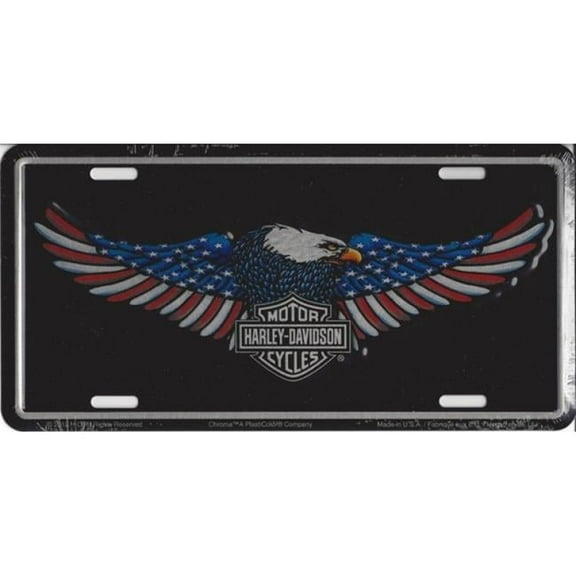 Harley-Davidson American Flag Eagle License Plate
