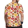 thumbnail image 2 of Wukai Donut Print Men's Short-Sleeved Mesh T-Shirt,Quick-Dry Short Sleeve Workout T-Shirt-X-Small, 2 of 8