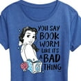 thumbnail image 3 of Disney Princess - Belle Bookworm Isn't Bad - Women's Short Sleeve Graphic T-Shirt, 3 of 5