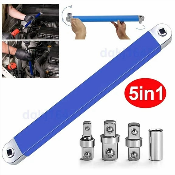 Offset Extension Wrench Set Ratchet Spanner Wrench Extender Adapter 1/4 3/8 1/2"