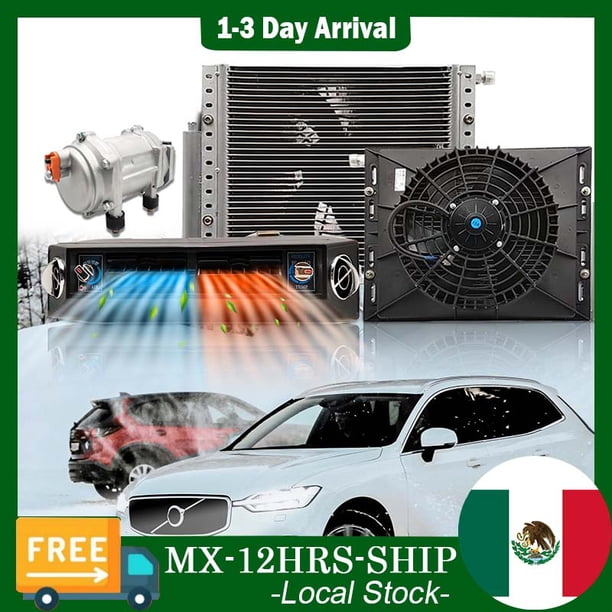 Kit de aire acondicionado eléctrico de 12V bajo el Dash, sistema de aire acondicionado universal del coche 10000BTU (solo refrigeración) para furgoneta, camper, camión, autocaravana, barco, autobús