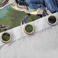 thumbnail image 4 of Manfei Cute Dinosaur Blackout Curtains Set of 2 (52x84 Each) for Teens Kids Children,Kawaii Animal Dino Window Curtains,Cartoon Wildlife Curtains and Drapes,Breathable Home Decor, 4 of 6
