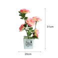 thumbnail image 5 of SPRING PARK Artificial Flowers in Potted Fake Floral Flower Silk Flower Arrangement Bonsai for Wedding Home Party Table Centerpieces Decoration, 5 of 6