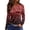 Red, variant on yuCgh Women's Casual Slit Hem Round Neck Long Sleeve T-Shirt, Vintage Print Loose Top, Fashion Ladies Blouse for Fall Season,Black L