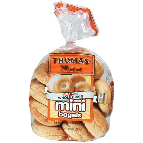 Thomas Whole Grain Mini Bagel 10 Count 15 Oz Walmart Com Walmart Com