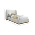 thumbnail image 3 of Meridian Furniture Jardin Cream Boucle Fabric Twin Bed, 3 of 7