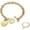 Golden heart, variant on Proverbs 4:23 Heart Charm Bracelet, Gold & Silver Toggle Clasp Chain Bracelet