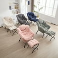 thumbnail image 7 of Gray Lazy Chair with Ottoman – Cozy Lounge Chair for Bedroom, Living Room, and Balcony, Effortless Assembly, 7 of 7