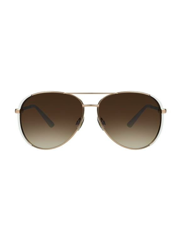 Foster Grant Women's Aviator Fashion Sunglasses Gold