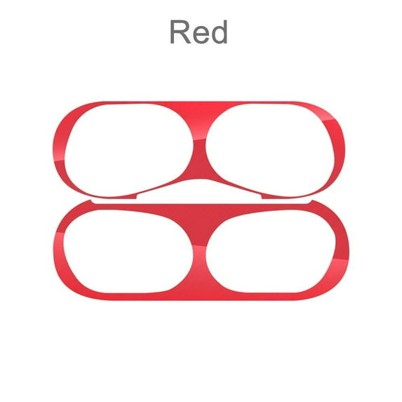 Accessories Dust-proof Skin Protector Electroplate Metal Film Sticker For AirPods Airpod Pro Dust Guard Iron Shavings RED