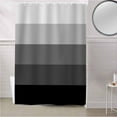 thumbnail image 5 of Fabric Shower Curtain, Black and Grey Striped Gradient Rustic Wood Board Bathroom Curtain with 12 Hooks Waterproof No Bad Odor Machine Washable Bath Curtains for Bathroom, Spa Room, 36"x72", 5 of 6