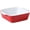 Red, variant on 8x8 Square Ceramic Baking Dish with Handles, 2 Quart Oven Safe Casserole Pan for Brownies, Lasagna, Casseroles, Bright White Kitchen Cookware