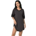thumbnail image 4 of PinkBeautiM Women Nightgowns Soft Sleep Shirt Night Dress Casual Short Sleeve V Neck Sleepwear, 4 of 6