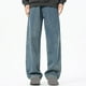 thumbnail image 2 of Pantalones vaqueros gruesos de felpa para hombre, de longitud completa, con cordón elástico, holgados, de pierna recta y de gran tamaño, pantalones largos para hombre., 2 of 6
