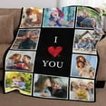 thumbnail image 4 of Picture Blankets Customized, 10 Photos Customized Blanket, Custom Picture Blankets, Gifts for Sister Dad Mom Daughter Son A Blankets, 4 of 5
