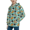 thumbnail image 2 of Lsque Cute French Bulldog Patten Youth Hoodie Sweatshirt Pullover with Kangaroo Pocket Boys and Girls Hoodie Warm Hoodie for Kids-X-Large, 2 of 6