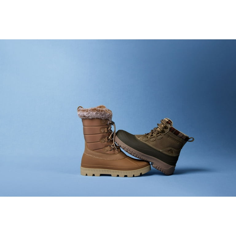 Ozark Trails Women s Fleece Duck Low Boots Sizes 6 11 Walmart