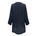 thumbnail image 5 of Blusa tipo camisa HUOGUO, talla grande, estampado floral, cuello en V, para mujer, 5 of 5