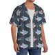 thumbnail image 2 of Fotbe Cute Shark Camisa Estampada de Manga Corta para Hombre, Casual de Verano, Estilo Playero, Sin Arrugas-X-Large, 2 of 5