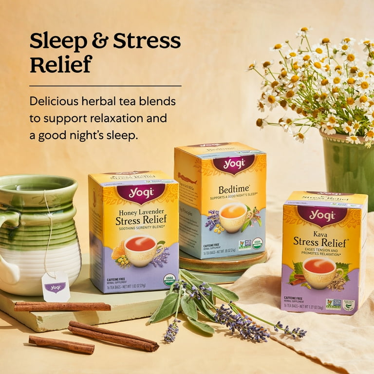 Yogi Tea Sweet Clementine Stress Support, Organic Herbal Tea Bags