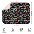 thumbnail image 2 of Colorful Games Device Dark Pattern Dish Drying Mat for Kitchen 1 Pack, Ultra Absorbent Microfiber Dishes Drainer Mats,18"x24", 2 of 4
