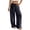 Navy, variant on Minjewel Women's Loose Wide Leg Cotton Linen Pants with Drawstring, No Pocket Casual Trousers for Summer, Beach, and Daily Wear, Lightweight Breathable,Light Gray,XL