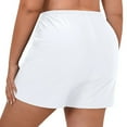 thumbnail image 3 of IDALL Swim Trunks,Womens Swim Shorts Swim Briefs Beach Shorts Ruched Bottom High Cut Swim Bottom Full Coverage Swimsuit Bottom Sports Yoga Shorts Swimbottom Period Swimwear For Teens White M, 3 of 7