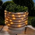 thumbnail image 2 of Elegani 30 LED Rope String Lights – 8ft Natural Woven Rope with Warm White Fairy Lights, 2 of 4