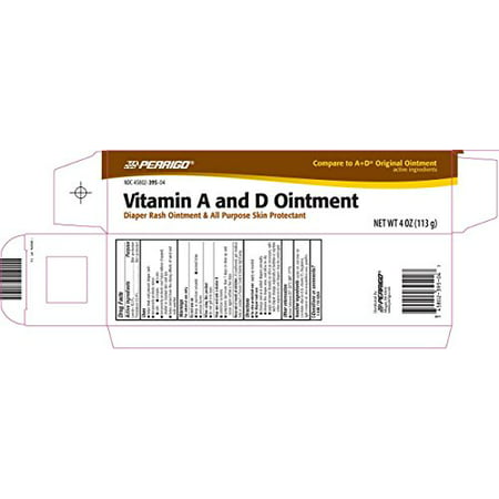 Perrigo Vitamin A & D Ointment Diaper Rash and Skin Protectant 4