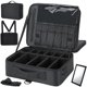 thumbnail image 1 of XL Grande Estuche de Maquillaje de Viaje 3 Capas - Con Espejo, 41x30x13cm Bolsa de Cosm&eacute;tico Impermeable con Divisor Ajustable, Gran Capacidad Organizador de Maquillaje Impermeable (Grande, 1 of 8