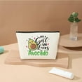 DJHUNG Funny Avocado Cosmetic Bag Avocado Fruit Lover Gifts Makeup Bag