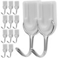 thumbnail image 1 of Sticky Hook Wall Adhesive Hooks for Hanging Clothes 50Pcs White Plastic, 1 of 2