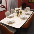 thumbnail image 2 of Set de Table Napperon Antidérapant Lavable en PVC Lot de 6 Placemat Elegants Résiste à la Chaleur pour la Cuisine Restaurant d'or-Rond, 2 of 5