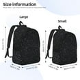 thumbnail image 4 of Balery Black Glitter Vintage Canvas Backpack for Men and Women - Large Capacity, Durable Travel Laptop Bag for School, Work, Hiking, and Outdoor Activities, 4 of 7