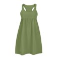 thumbnail image 5 of Womens Summer Sleeveless Mini Dress Casual Loose V Neck Sundress with Pockets, 5 of 6