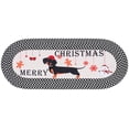 thumbnail image 2 of Safavieh Braided Posters Merry Christmas Dachshund Runner Rug, Ivory/Black, 1'8" x 4' Oval, 2 of 7