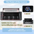 thumbnail image 5 of Propane Grill 3 Burner Barbecue Grill Stainless Steel Gas Grill with Side Burner and Thermometer for Outdoor BBQ, Camping, 5 of 9