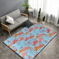 thumbnail image 2 of Pink flamingo Shaggy Area Rug, Rugs for Living Room Bedroom Non Slip Door Mat Indoor Carpet Machine Washable Nursery Home Decor Floor Mats for Entryway 60x39in-#, 2 of 5