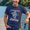 thumbnail image 4 of Jollimate Bigfoot I'd Rather Be Fishing T-Shirt, Funny Sasquatch Angler Graphic Tee, Men's Gift, 4 of 6