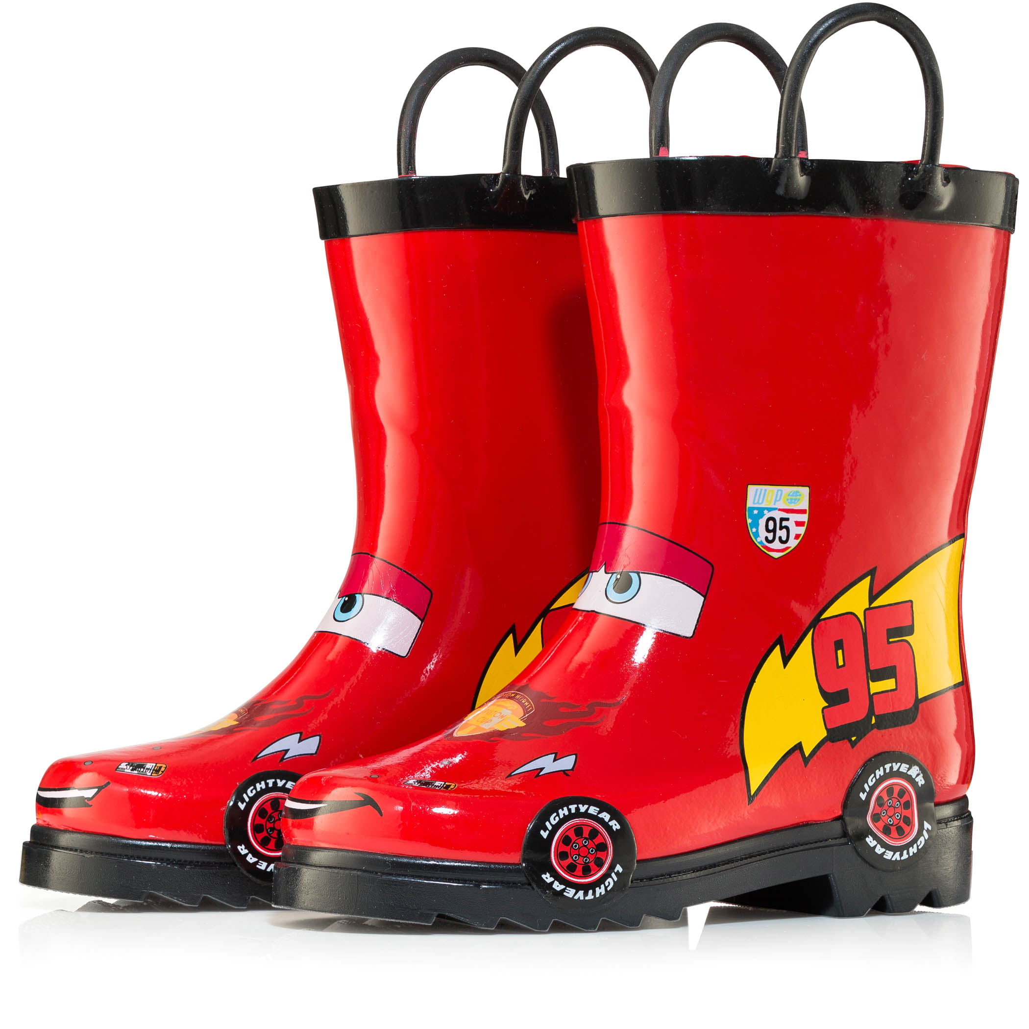 Disney Kids Mcqueen Red Rubber Rain Boots - Size 8 Toddler - Walmart.com