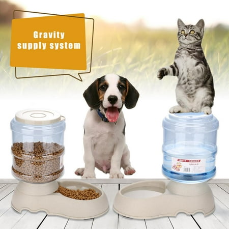 Anauto 3.75L Automatic Pets Feeder Food Water Dispenser Detachable Cats Dogs Puppy Feeding Machine , Pet Feeder, Pets Feeding