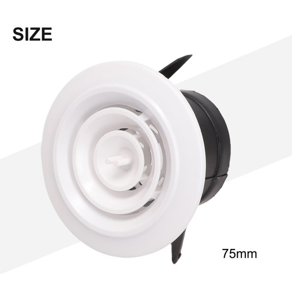 SUNFEX Round Adjustable Air Vent For Wall Ceiling Mounted Indoor Ventilation Grille Vents Cover 75Mm/100Mm/125Mm/150Mm/200Mm