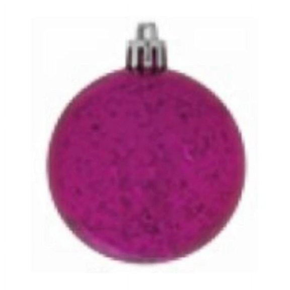 Vickerman 464618 - 4" Fuchsia Shiny Mercury Ball Christmas Tree Ornament (6 pack) (M166370)